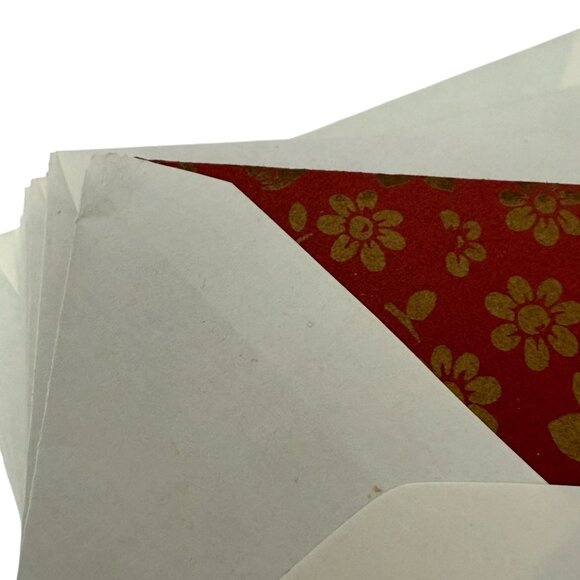 Vintage Bentz Stationery 19 Mini Cards and Red Print Lined Envelopes Germany - Picture 9 of 10